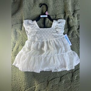 NEW,Carter's White Ruffled Kids Top